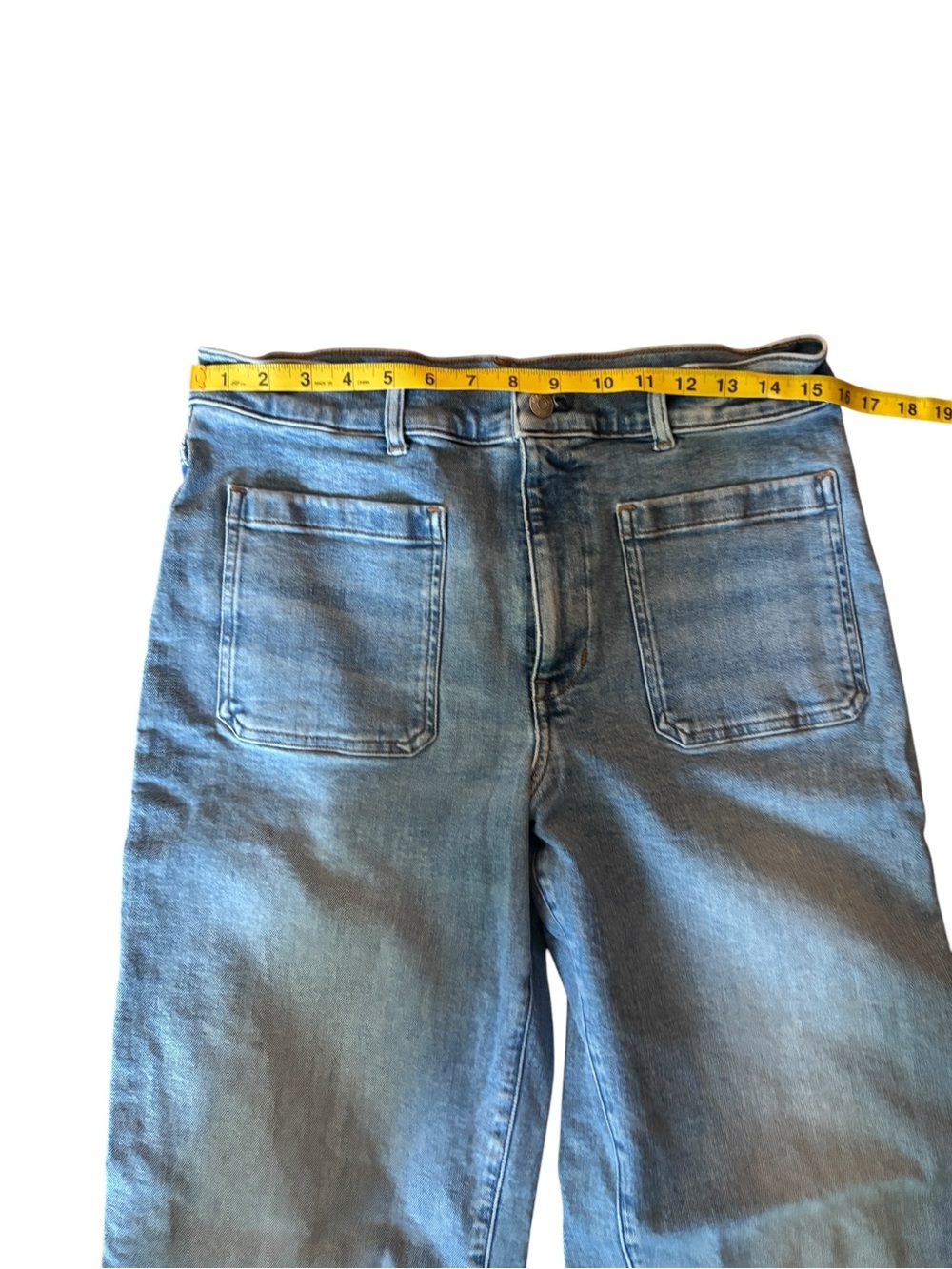 Like New-Madewell Emmett Wide-Leg Full Length Patch Pocket -Size 30 - Atlin Wash - Picture 8 of 10